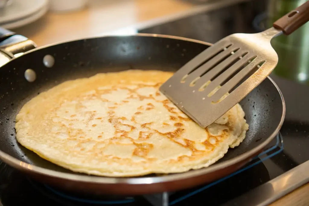 Simple ingredients for dairy-free pancakes laid out before cooking