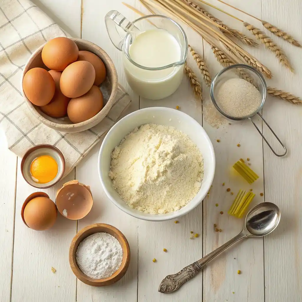 Ingredients you'll need to make Fluffy Wheat Pancakes