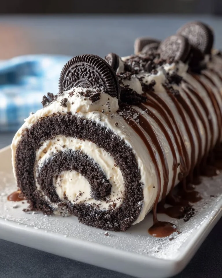 Delicious Oreo Cream Chocolate Roll with rich chocolate and creamy filling