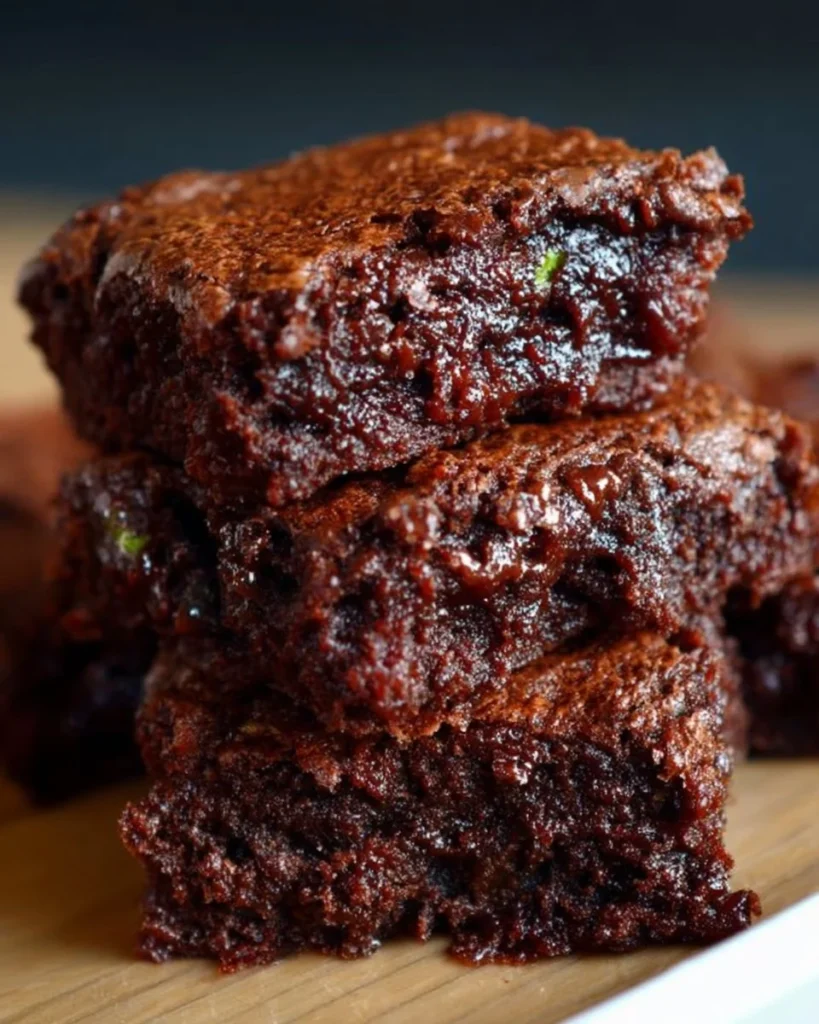 Fudgy zucchini brownies with hidden vegetables for a tasty dessert