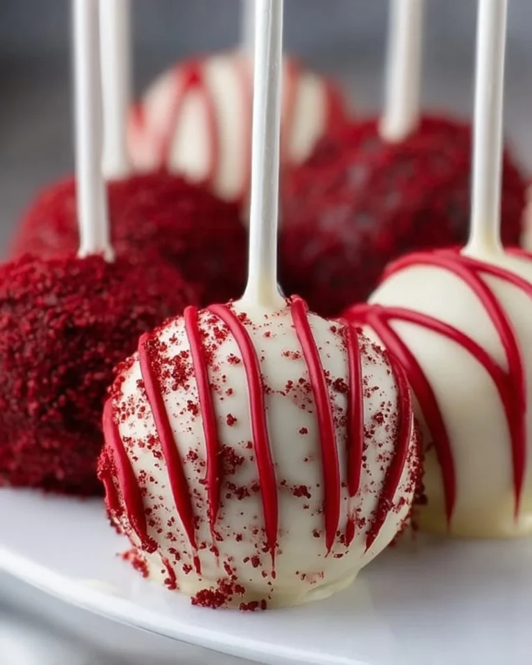 Bloody Red Velvet Cake Pops decorated for Halloween