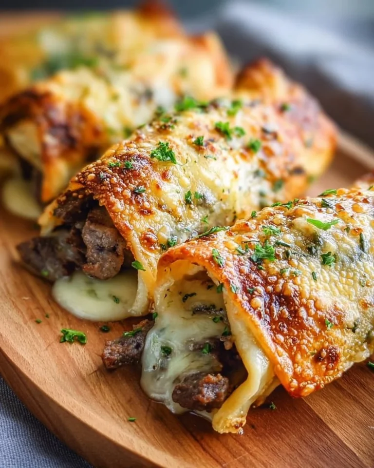 Keto Philly Cheesesteak Rolls with tender beef, cheese, and low-carb bread