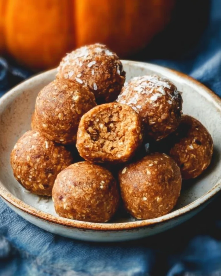 Homemade pumpkin protein balls, healthy snack rich in protein and nutrients