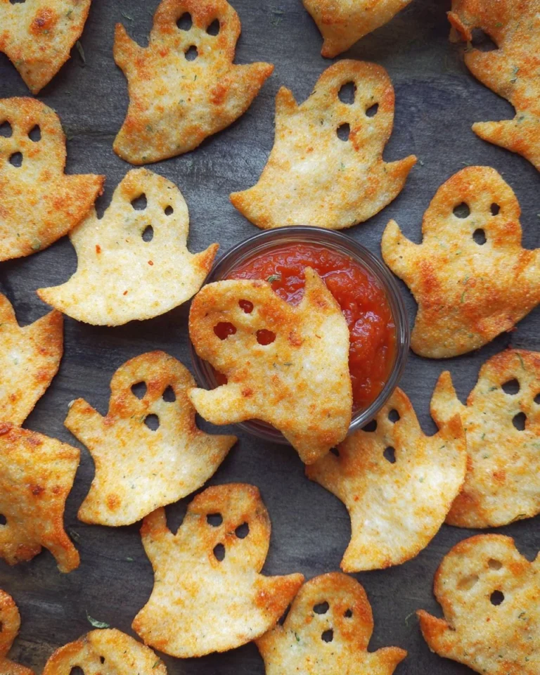 Spooky baked Halloween chips for festive celebrations