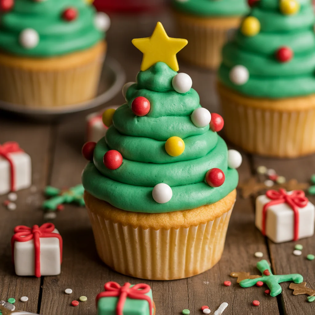 Festive Christmas Tree Cupcakes Recipe to Brighten Your Holidays