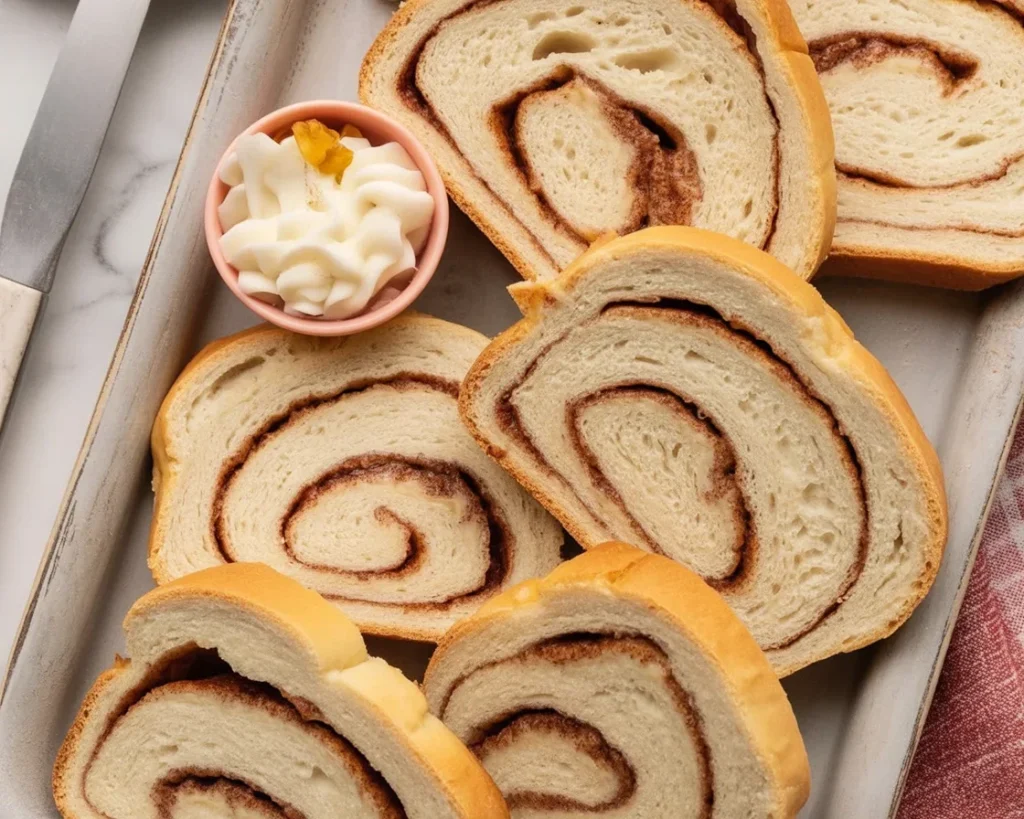 Homemade Cinnamon Swirl Loaf Cake with a sugary cinnamon crust.