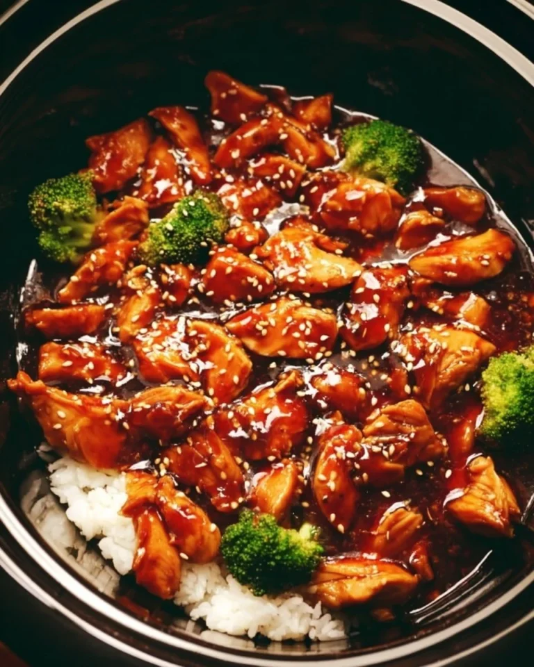 Plate of Dump and Go Crockpot Teriyaki Chicken with vegetables