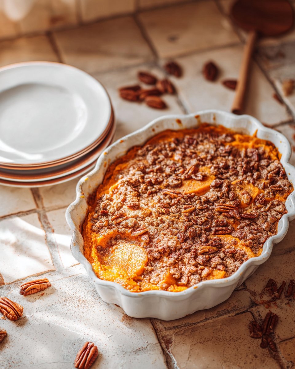 Eggnog Sweet Potato Casserole