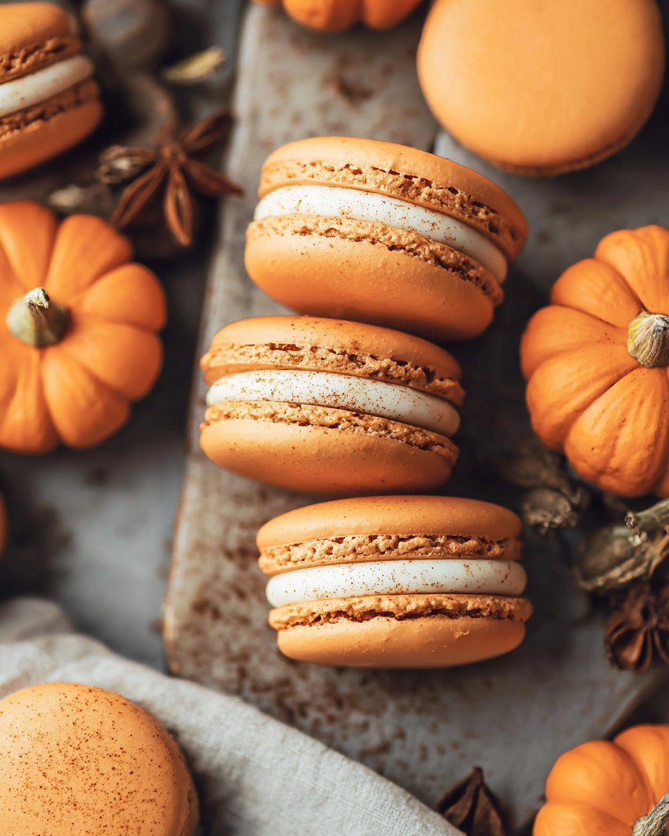 Pumpkin Spice Macarons