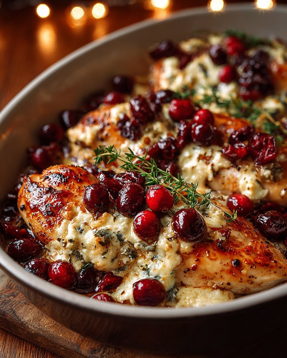 Honey Cranberry Chicken Bake with Ricotta Cheese – Easy, Flavor-Packed Dinner in 40 Minutes!