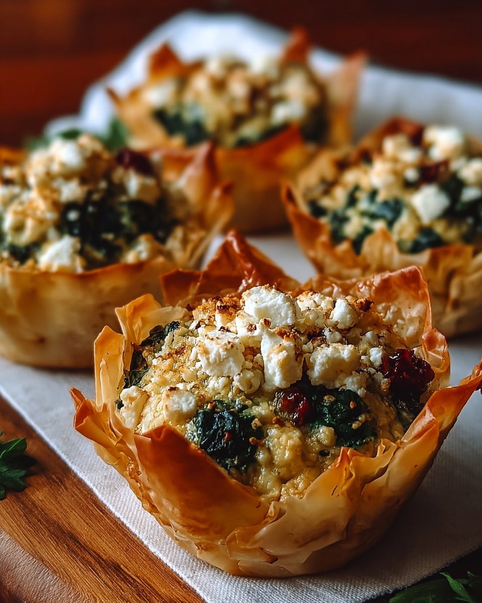 Spinach and Feta Phyllo Cups
