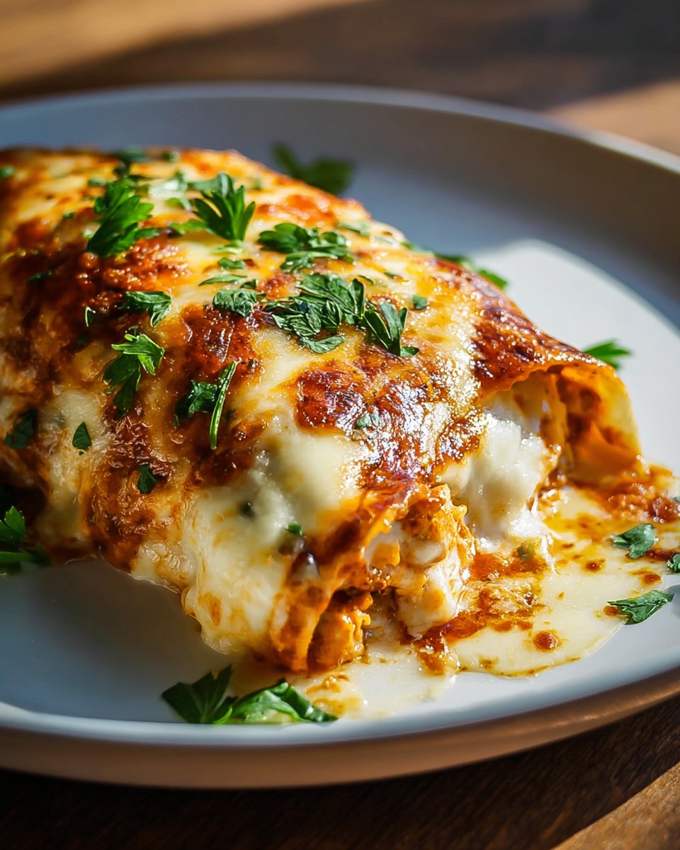 Cheesy Garlic Chicken Wraps