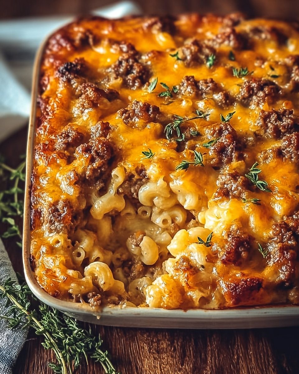 Mac and Cheese Meatloaf Casserole