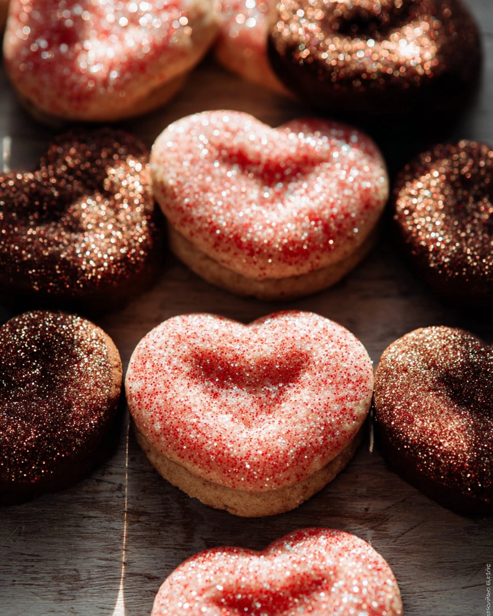 Sparkle Sweetheart Cookies