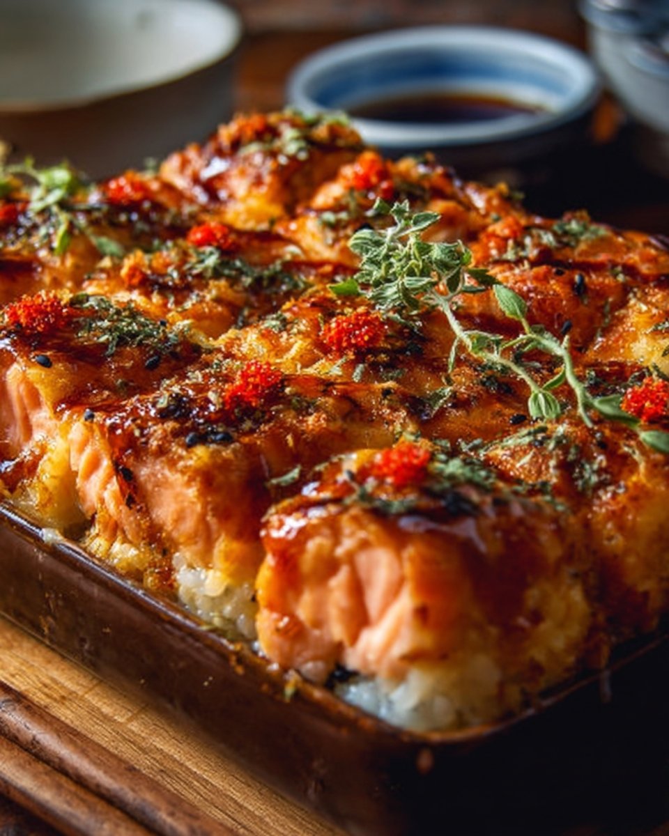 Spicy Salmon Sushi Bake Recipe