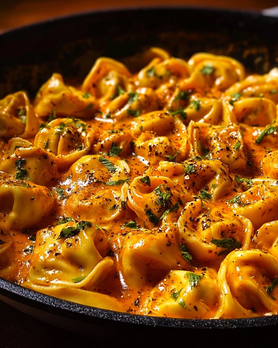 One-Pot Spicy Garlic Butter Chicken Tortellini