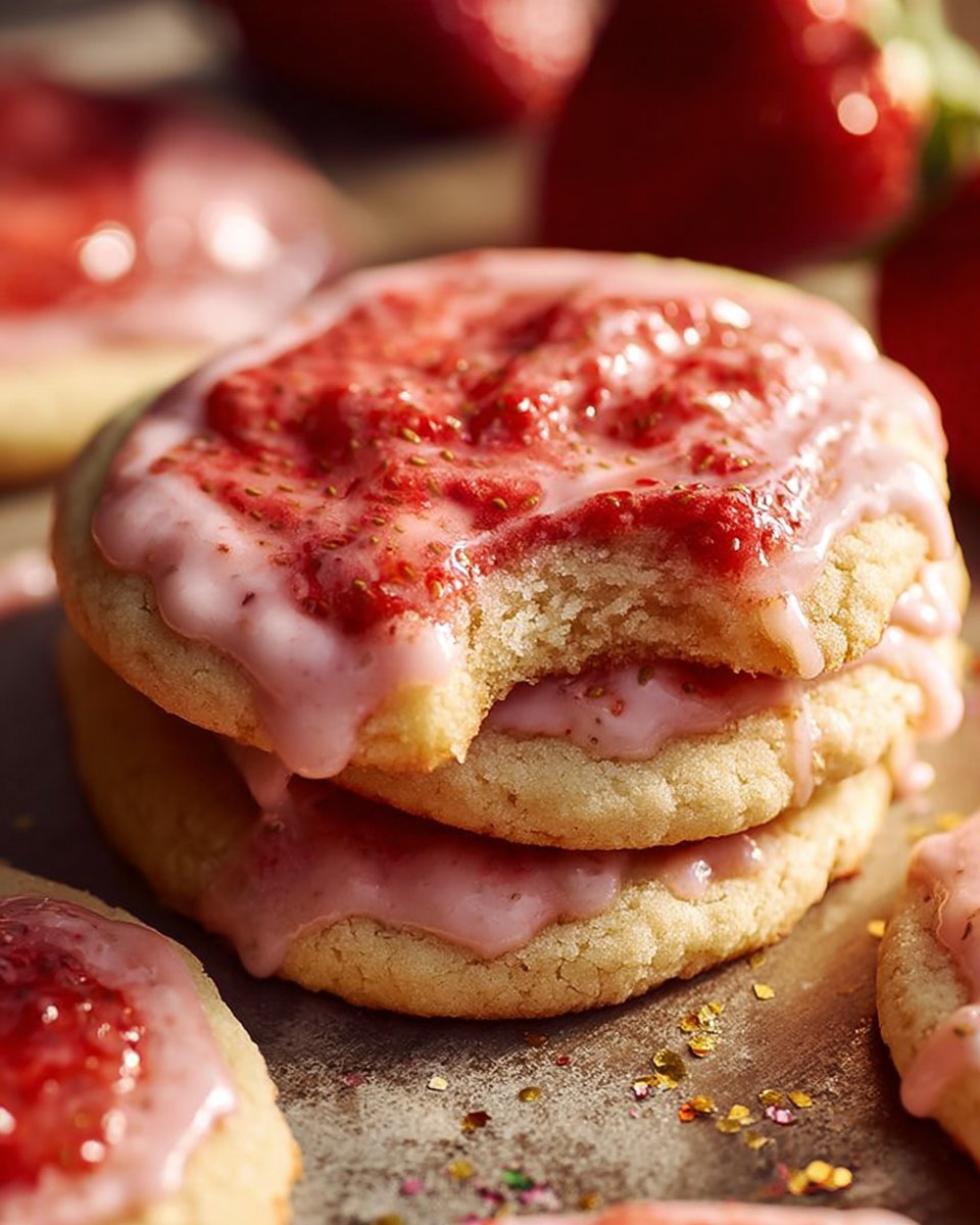 Strawberry Glazed Sugar Cookies