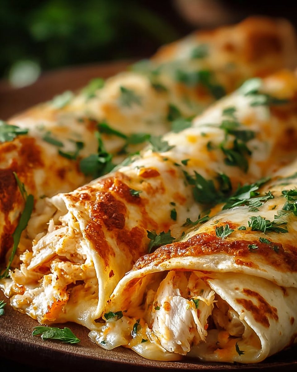 Cheesy Chicken Garlic Wraps