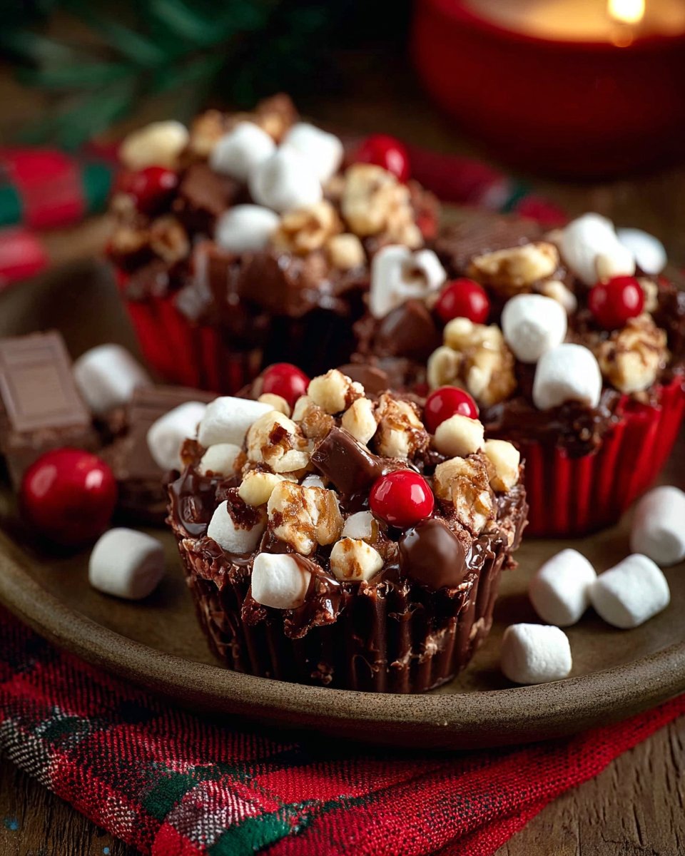 Festive Rocky Road Bites: Holiday Candy Cup Treats