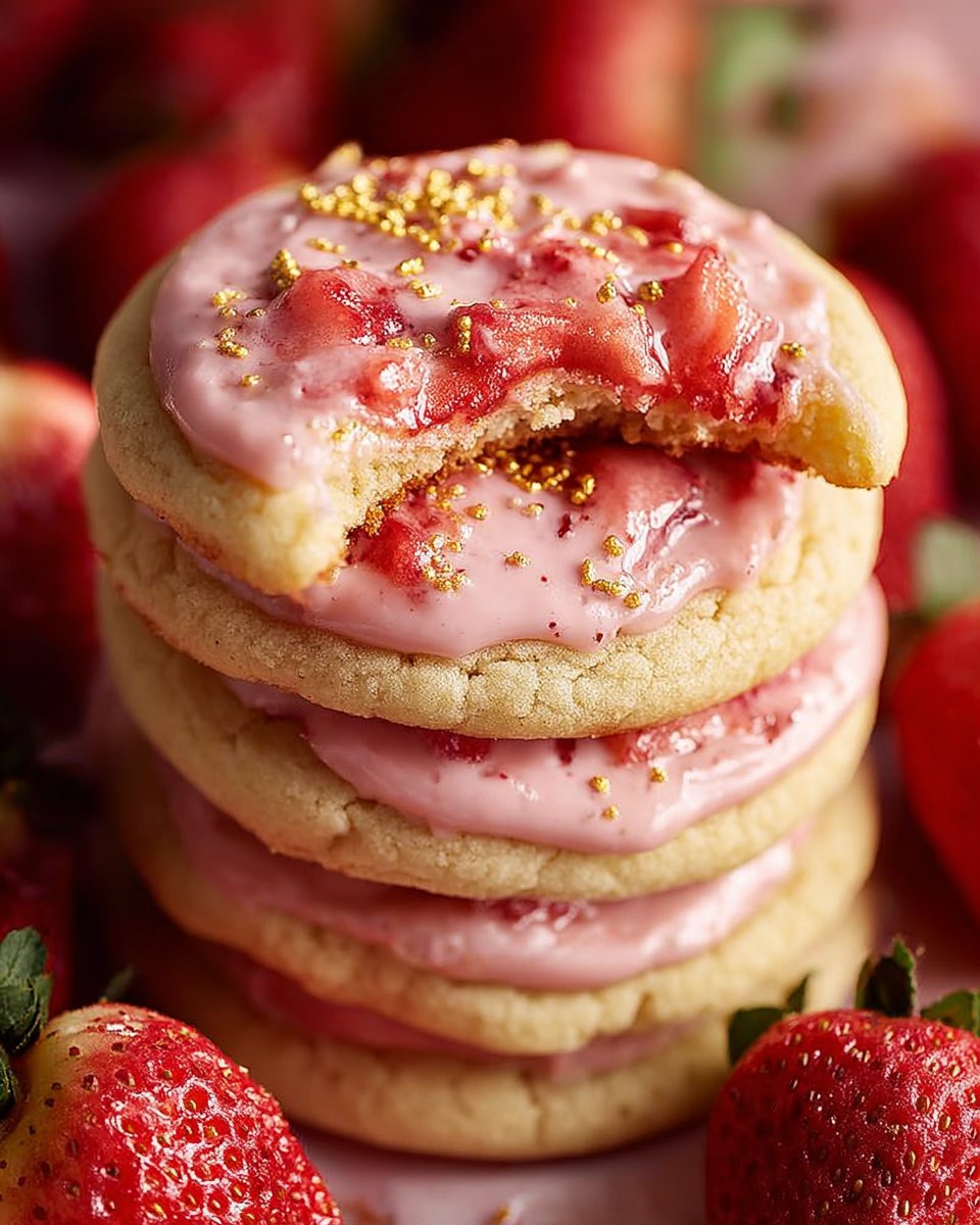 Strawberry Glazed Sugar Cookies