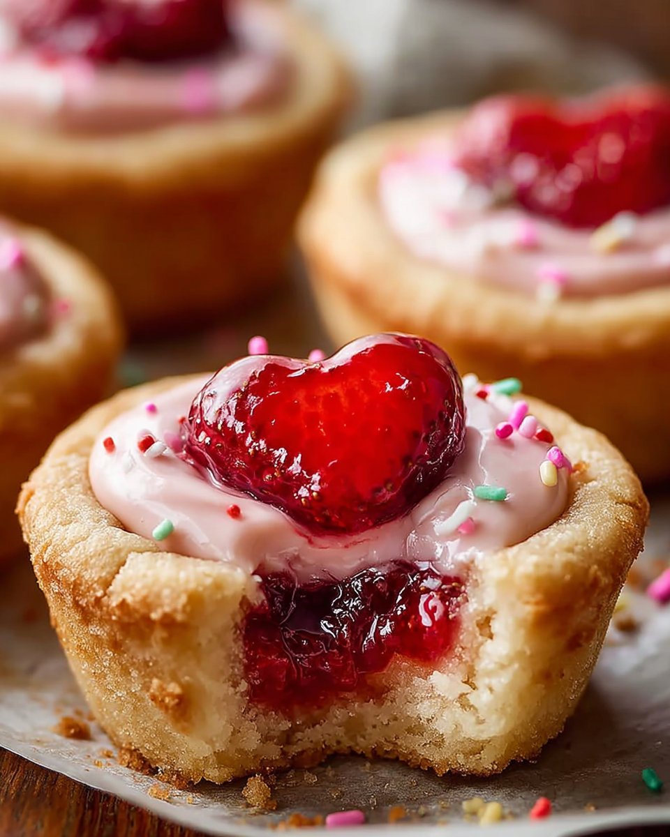 Elegant Strawberry Sugar Cookie Cups