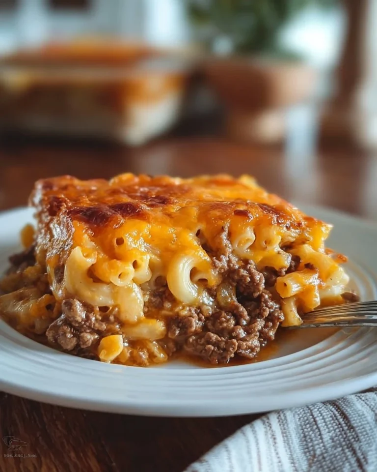 Delicious Mac Cheese Meatloaf topped with cheese and served with a side dish