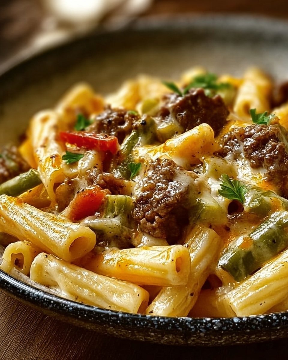Philly Cheese Steak Pasta