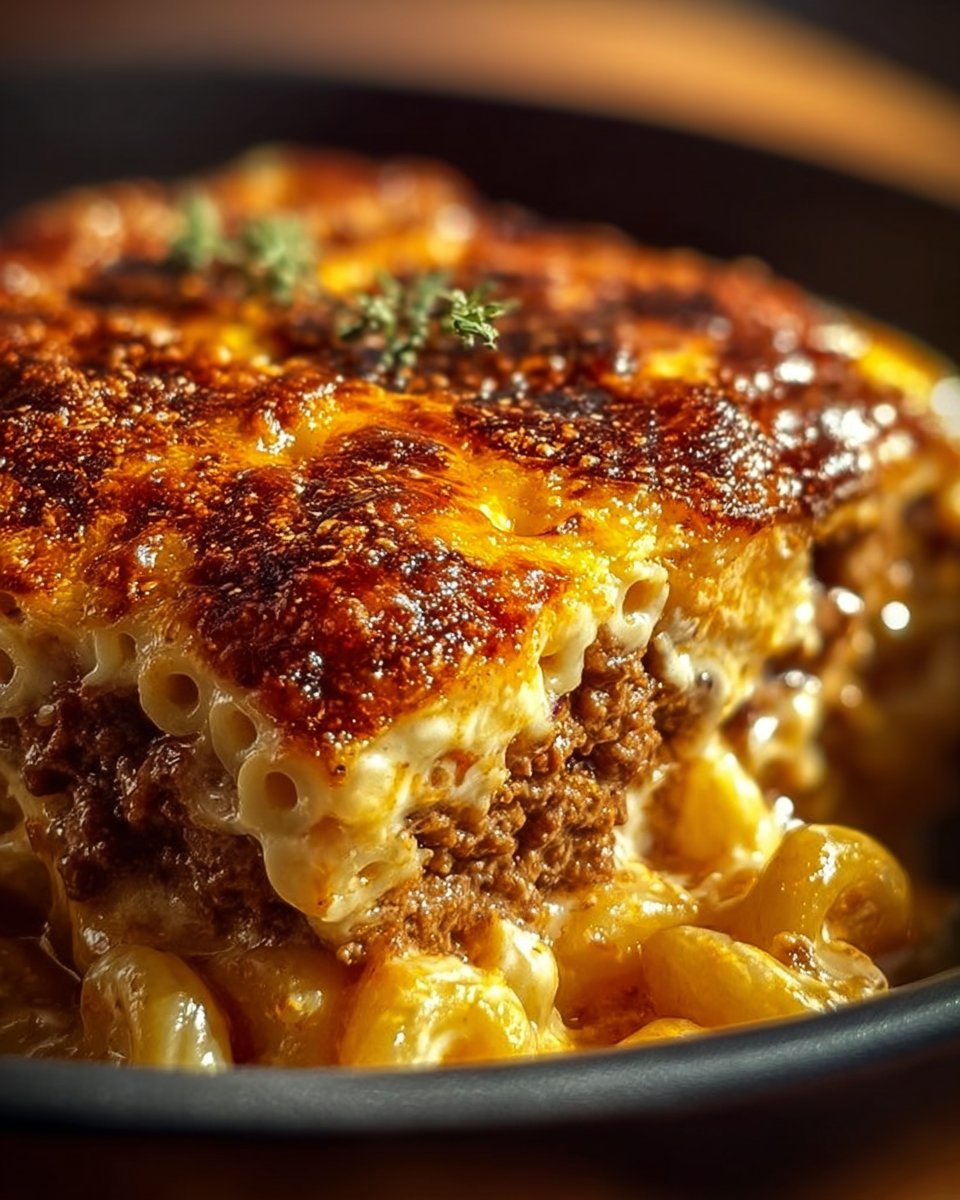 Mac and Cheese Meatloaf Casserole