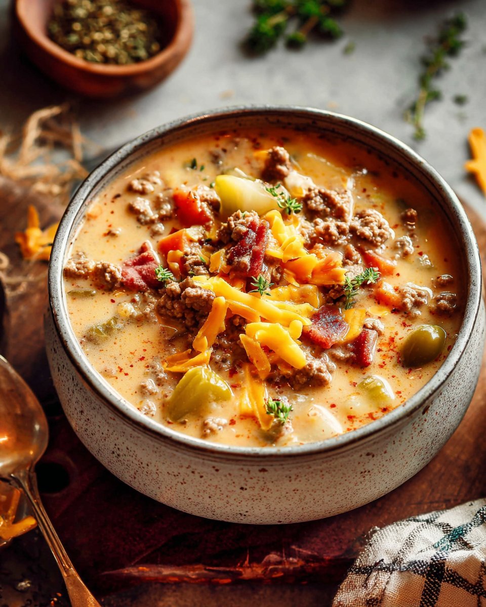 Cheeseburger Soup