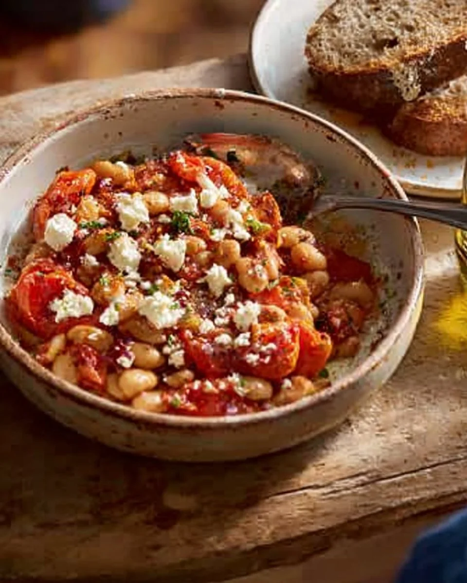 Baked Butter Beans With Feta & Chorizo Recipe | Waitrose & Partners