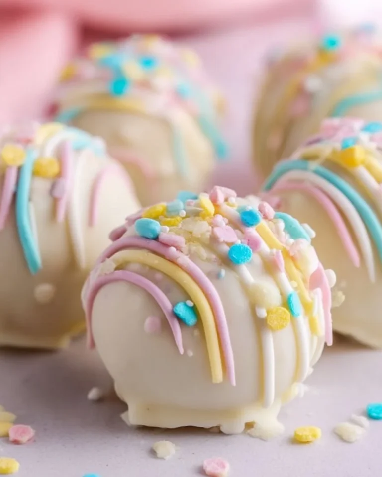Delicious Banana Pudding Easter Truffles with banana and creamy filling