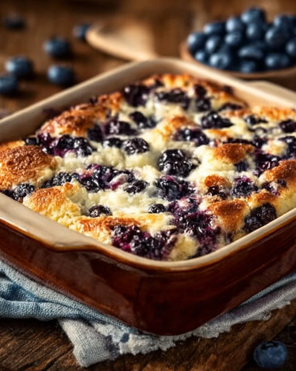 Blueberry Cottage Cheese Breakfast Bake