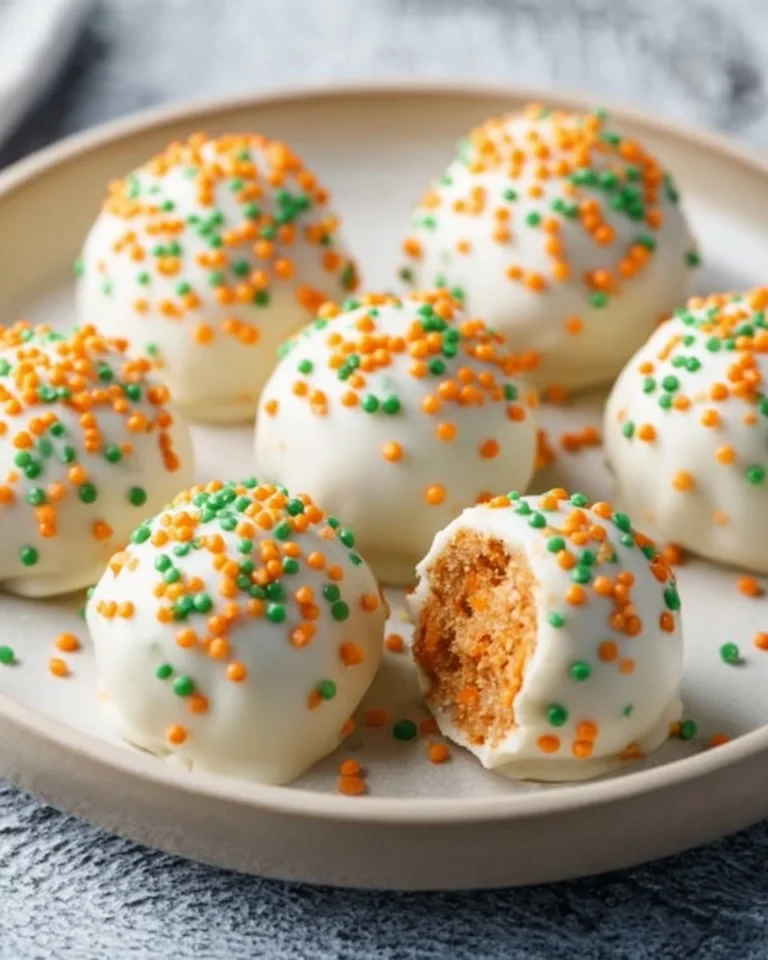 Delicious homemade carrot cake truffles coated in chocolate