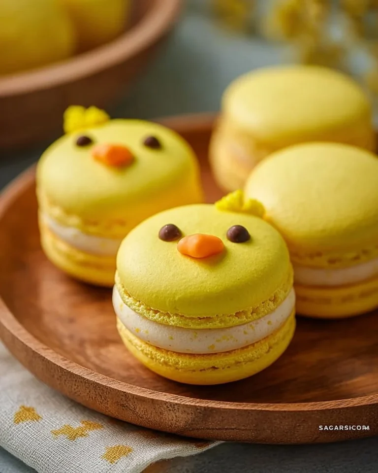 Chick Macarons - Cute and colorful macarons shaped like little chicks