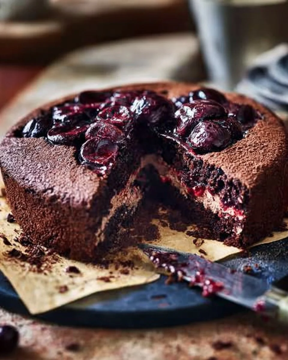 Chocolate Cherry Brownie Cake Recipe | Waitrose & Partners