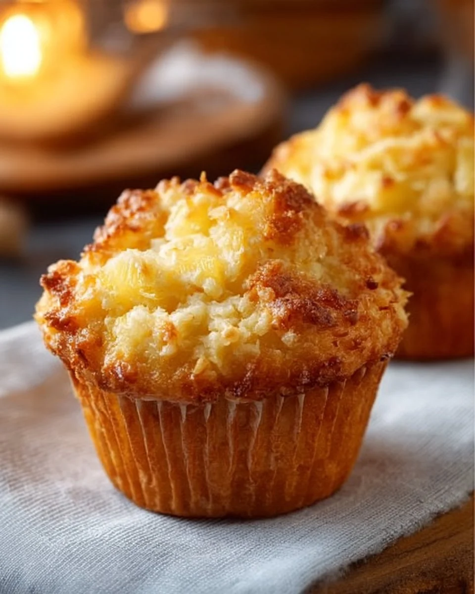 Coconut and Pineapple Cottage Cheese Muffins