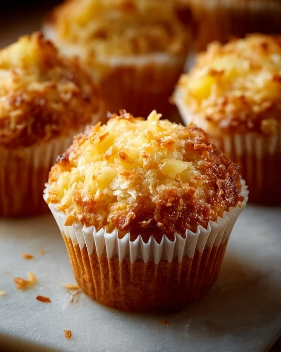 Coconut and Pineapple Cottage Cheese Muffins