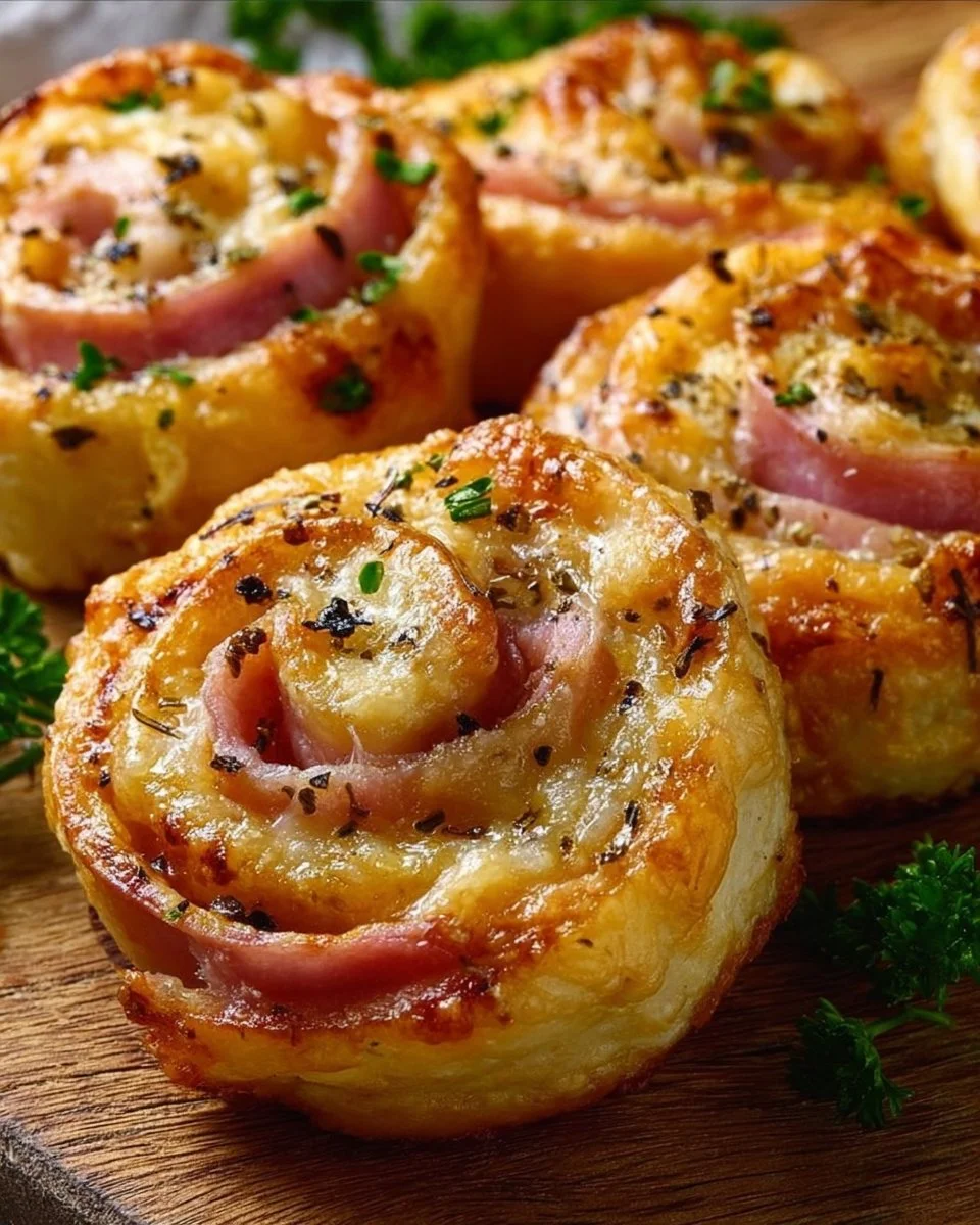 Easter Ham and Cheddar Pinwheels