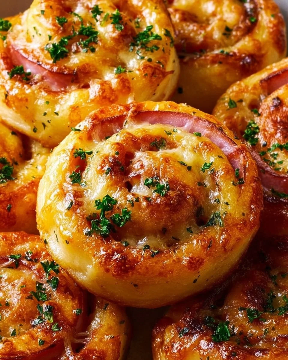 Easter Ham and Cheddar Pinwheels