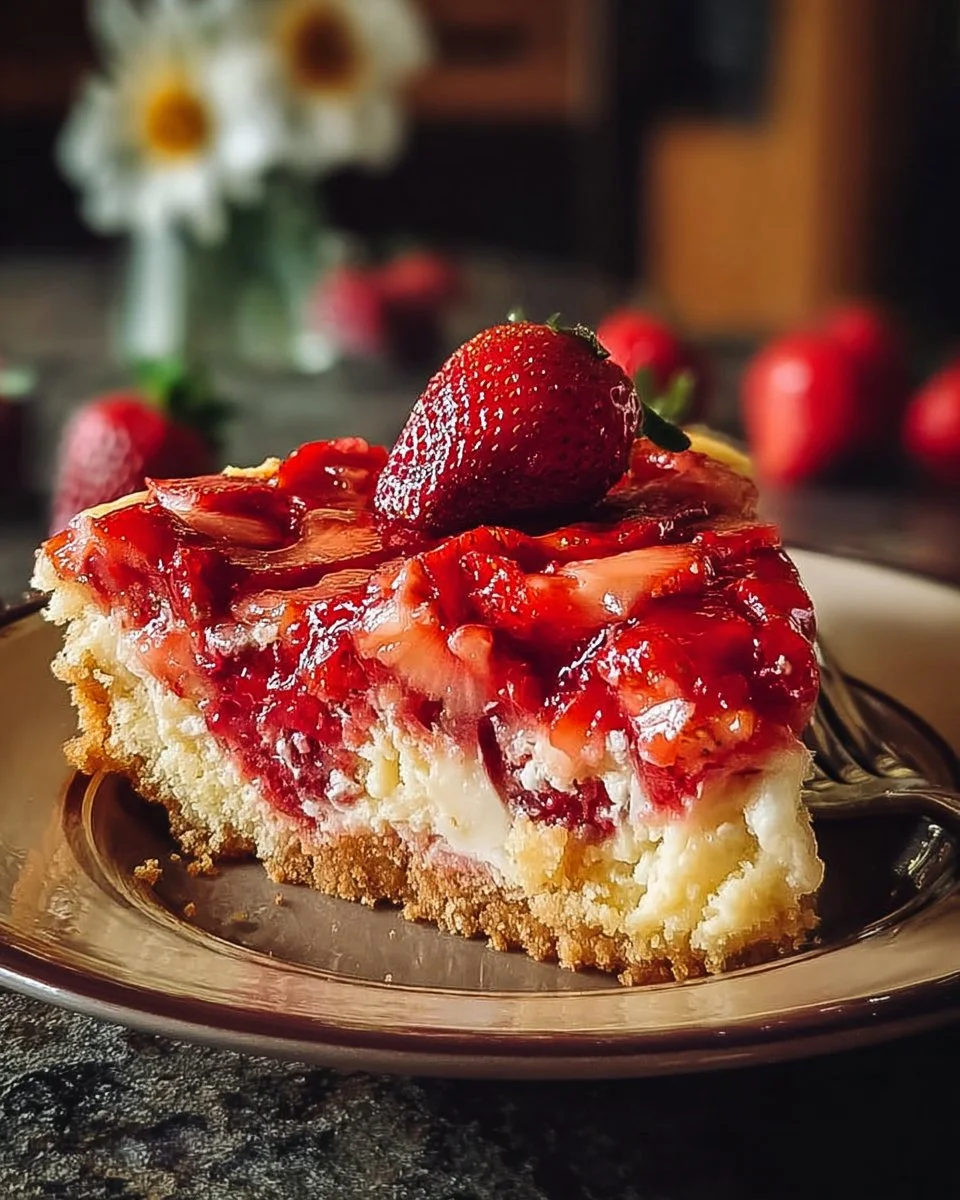 Easter Strawberry Cheesecake Dump Cake