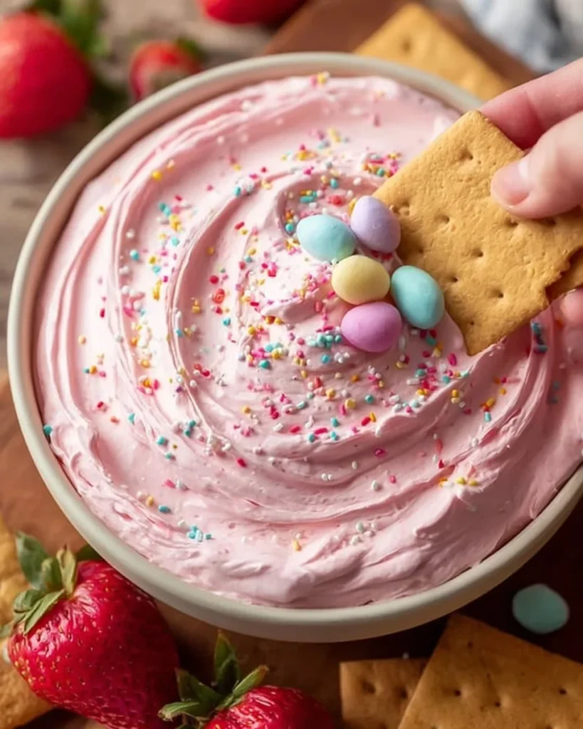 Delicious festive creamy dip served with fresh vegetables and crackers