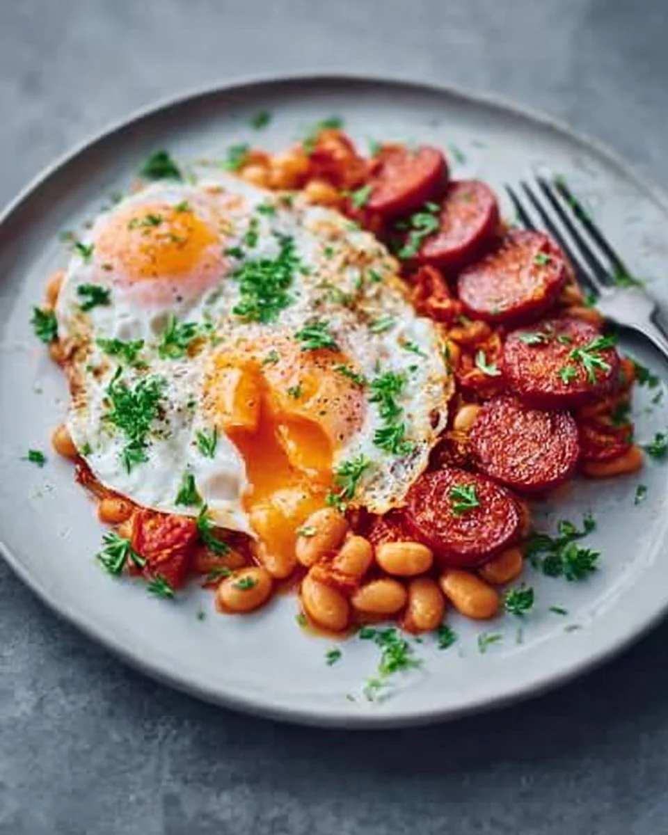 Homemade Smoky Baked Beans With Egg & Chorizo Recipe | Waitrose & Partners