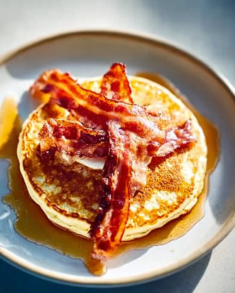 Pancakes With Whipped Maple Butter & Crispy Pancetta Recipe | Waitrose & Partners