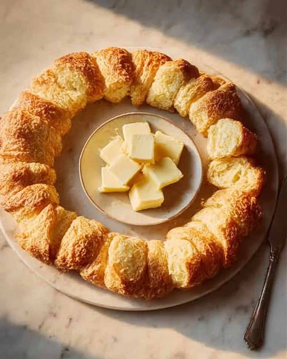 Parsnip & Gruyère Scone Wreath with Honey Butter