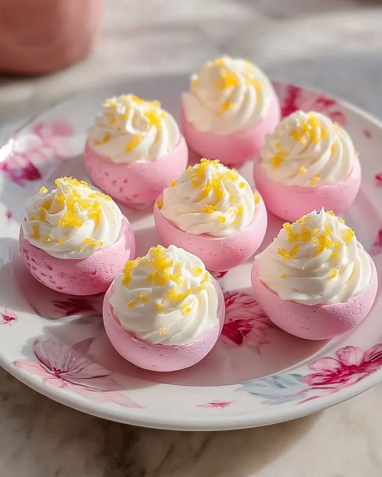 Pretty Pink Deviled Eggs recipe for vibrant and tasty appetizers