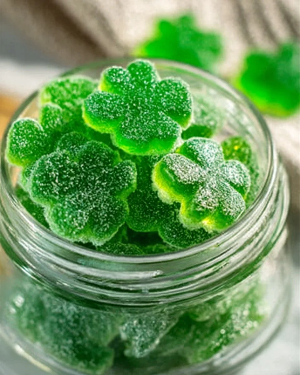 Shamrock Homemade Gummies with Jello