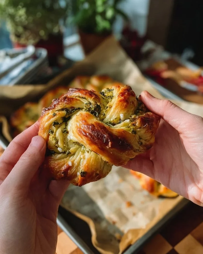 Plate of delicious Spinach Artichoke Swirls served as a perfect appetizer