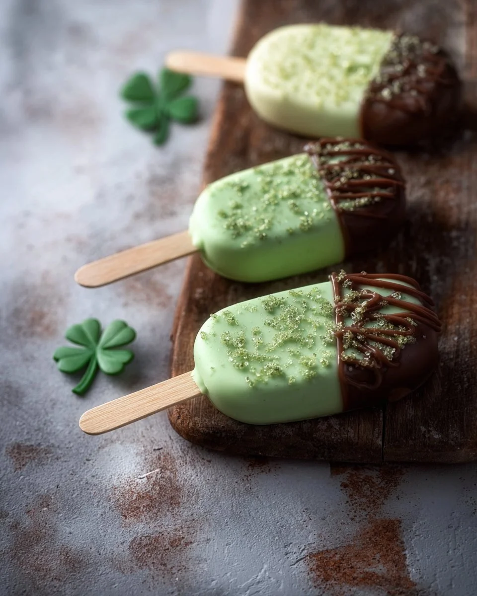 St Patrick's Day Green Chocolate Lollies