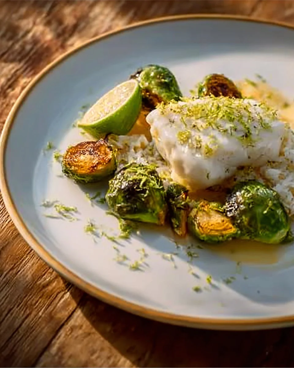 Steamed Cod with Lime and Fish Sauce Sprouts