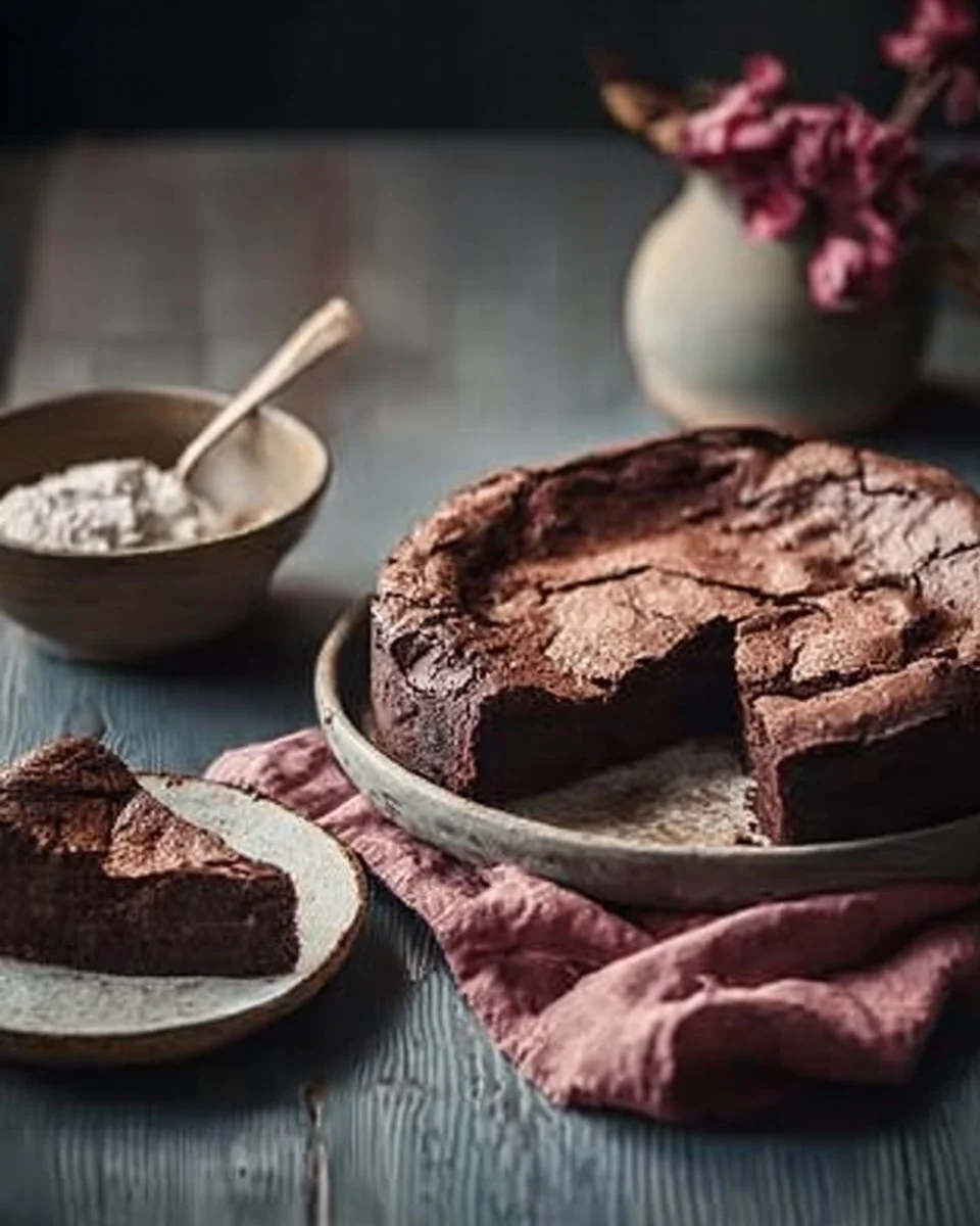Twice-baked chocolate cake